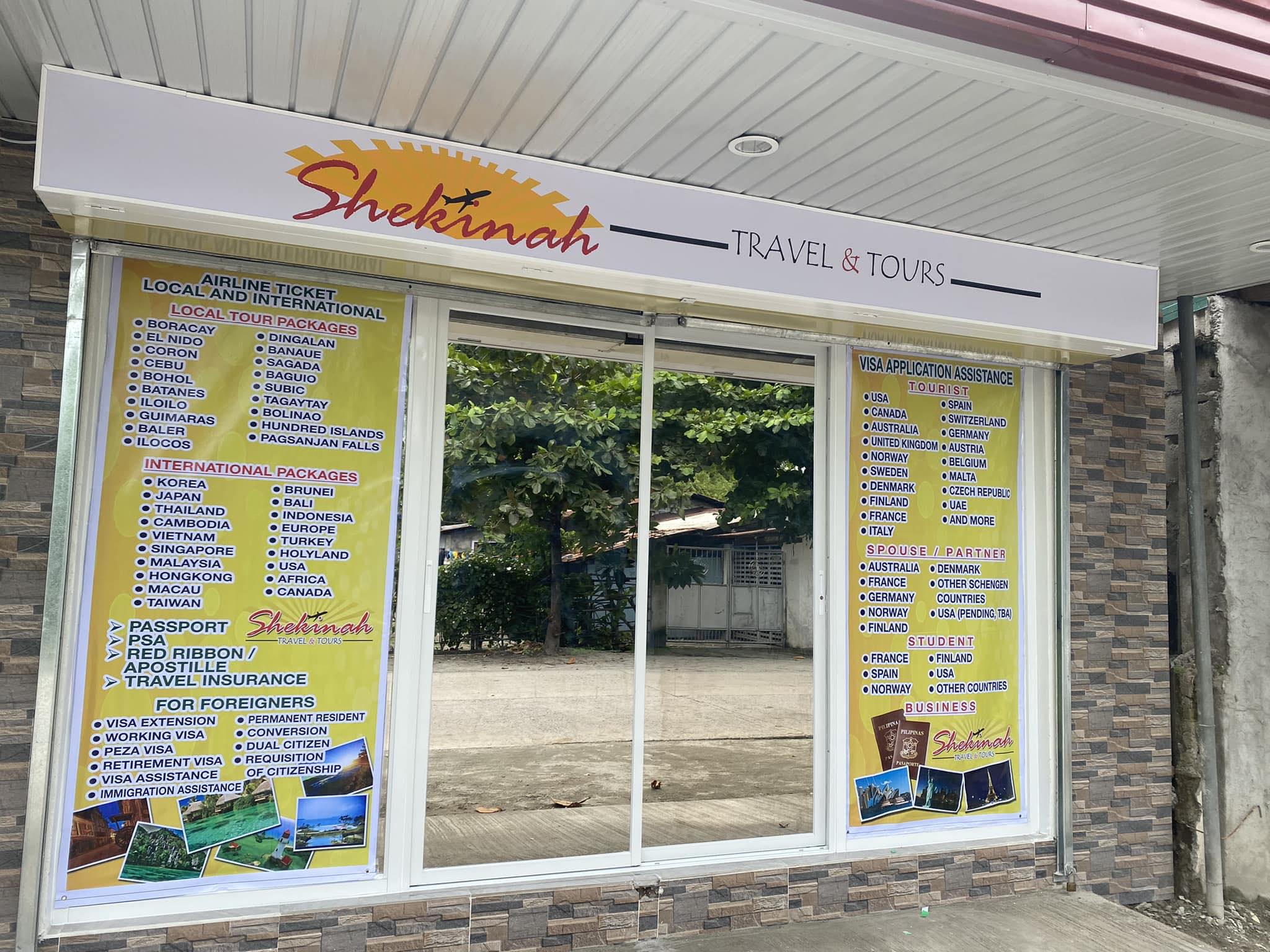 Shekinah Travel and Tours office storefront